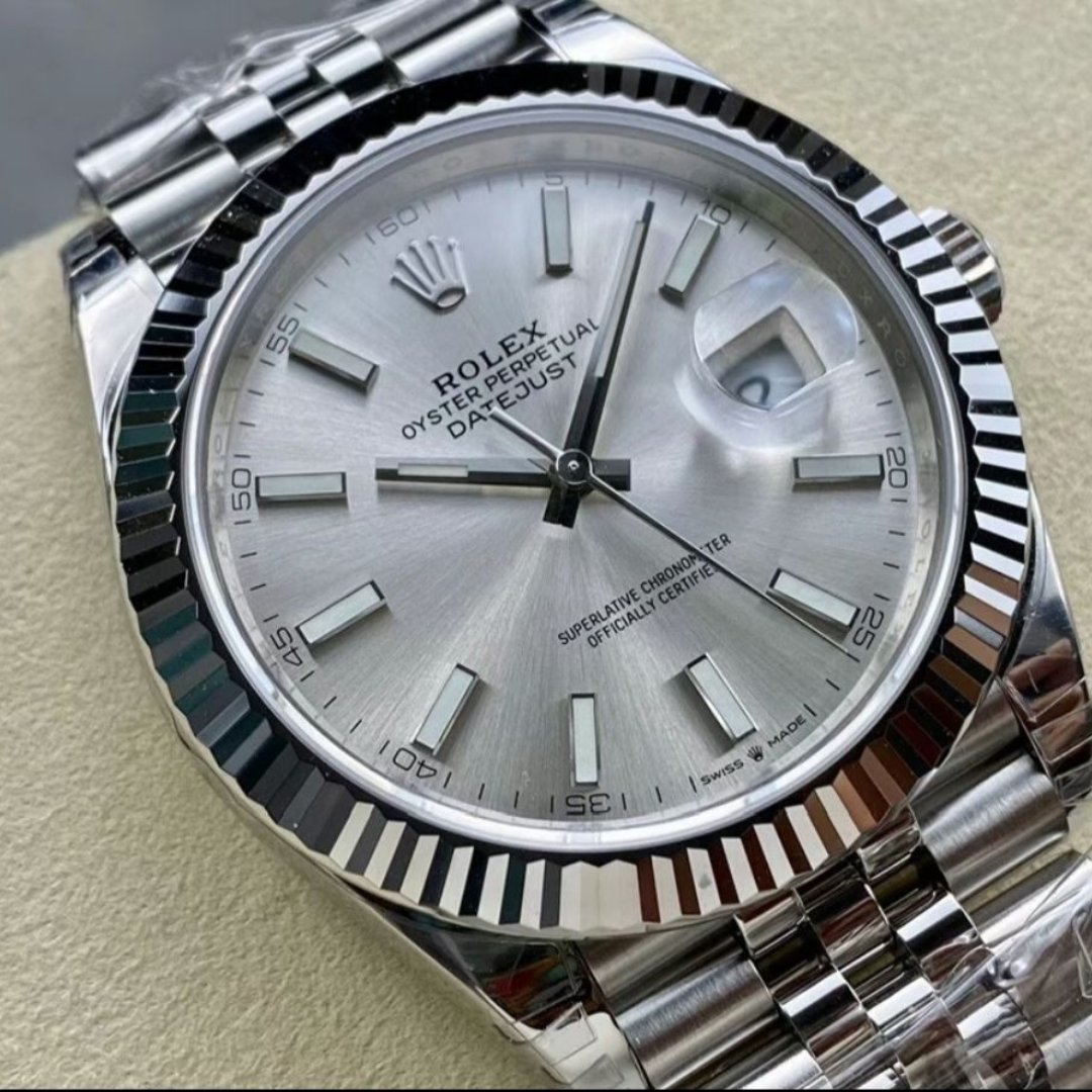 Datejust Armbanduhr Silber 36mm – Bild 5