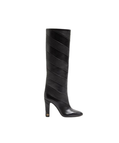 Rayons Nappa Stiefel mit Chevron-Muster