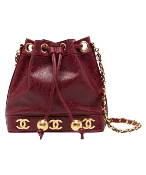 Caviar Tote Burgunderrot 21 cm
