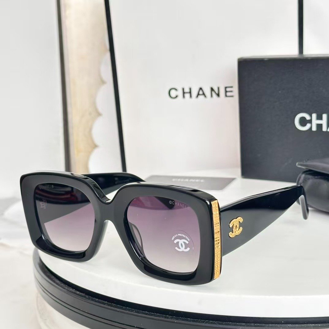 Rechteckig Acetate Schwarz/Gold – Bild 5