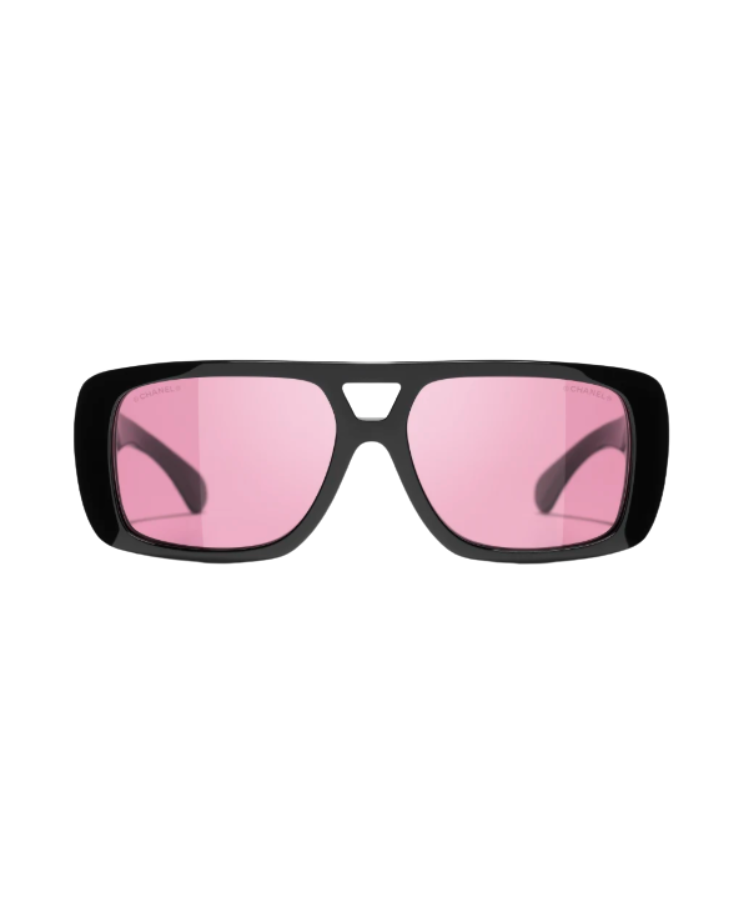 Pilotenbrille Schwarz/Rosa – Bild 4