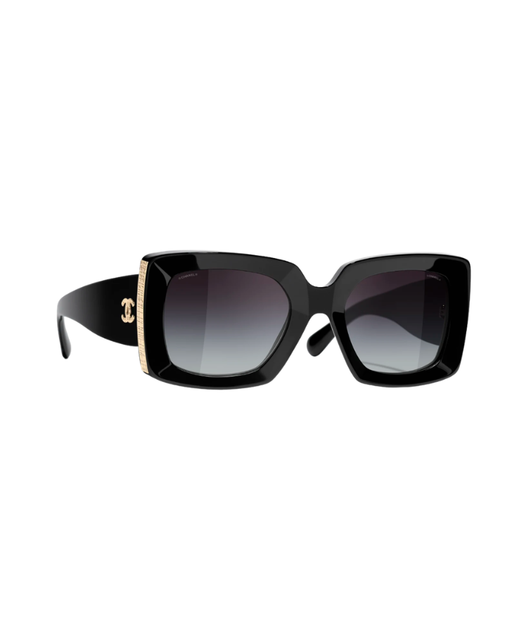 Rechteckig Acetate Schwarz/Gold – Bild 6