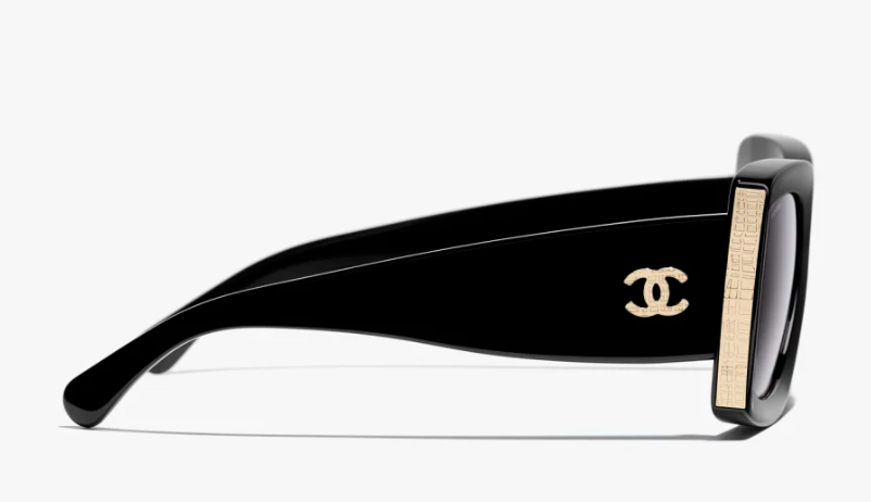 Rechteckig Acetate Schwarz/Gold – Bild 2